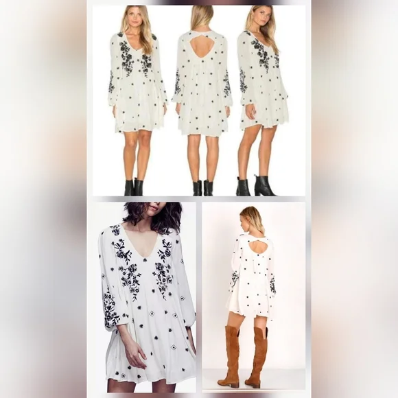 Free People | Dresses | Free People Sweet Tennessee Printed Mini Shift Dress Ivory Black Small | Poshmark Free People | Dresses | Free People Sweet Tennessee Printed Mini Shift Dress Ivory Black Small | Poshmark